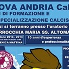 Nuova Andria: aperte le iscrizioni ai corsi di formazioni calcistica