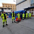 Una nuova tenda montata nell'ospedale Bonomo a supporto dell'attività del personale del 118