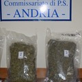 Bitontino arrestato ad Andria con circa kg 4 e mezzo di marjuana