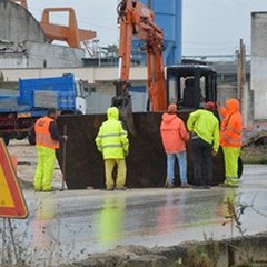 Strada Provinciale  "Andria-Trani ": si lavora e si contano i danni del cedimento