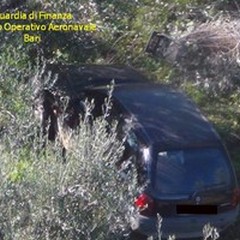 Auto rubate nelle campagne di Andria scoperte con l'elicottero