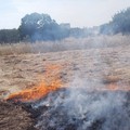 Rifiuti tessili incendiati in contrada Borduito