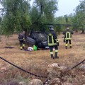 Incidente sulla sp Andria Bisceglie: auto si ribalta ad un curvone