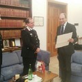 Il saluto al Luogotenente dei Carabinieri Michele Caputo