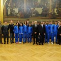 Francesco Fortunato tra i marciatori azzurri premiati dal presidente della Camera