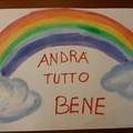 Un arcobaleno con la scritta  "Andrà tutto bene ": anche Andria aderisce all'iniziativa nazionale