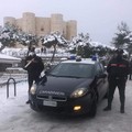 Il nostro fantastico Castello innevato per il "buongiorno " dei Carabinieri