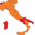 La Puglia è una delle quattro regioni italiane rosse, il resto tutte arancioni