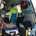 Mercato settimanale: ambulanza e stand della Misericordia presso Largo torneo