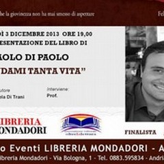 Lo scrittore Paolo Di Paolo ad Andria per la presentazione del suo nuovo romanzo