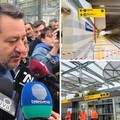 Il ministro Matteo Salvini ad Andria per il sopralluogo tecnico alla nuova stazione centrale