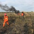 Incendio in Contrada San Marzano, intervengono i Federiciani