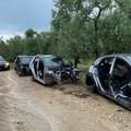 Nuove auto rubate rinvenute cannibalizzate in contrada Lama di Carro e Monachelle