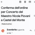 Concerto M° Piovani:  "Vi racconto la mia positiva esperienza di prenotazione del biglietto d'ingresso "