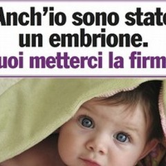 Difendere la vita: firmare per  la vita dell'embrione