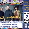 Jazz «in» Andria: prossimo appuntamento sabato 25 marzo