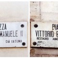 Modificata targa stradale di piazza Catuma