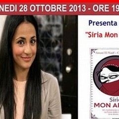 Siria Mon Amour: la scrittrice Amani El Nasif questa sera ad Andria