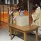 Mons. Luigi Mansi benedice la prima pietra della nuova aula liturgica