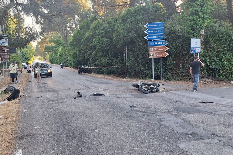 incidente stradale a Castel del Monte