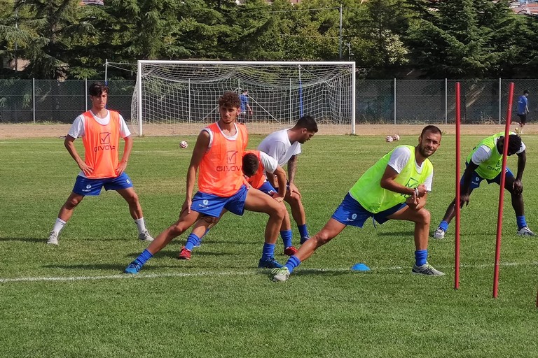Seduta di allenamento nell'ottavo giorno di ritiro