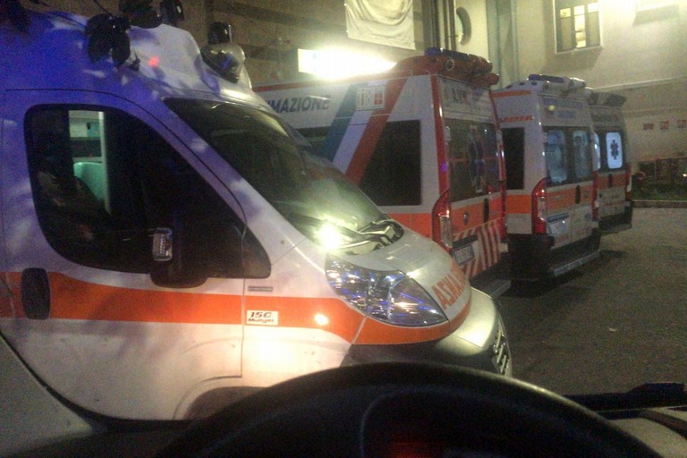 ambulanze del 118 all'ospedale di Andria