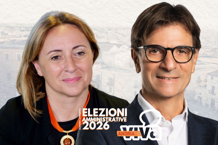 Elezioni amministrative Andria 2026, Giovanna Bruno e Sabino Napolitano