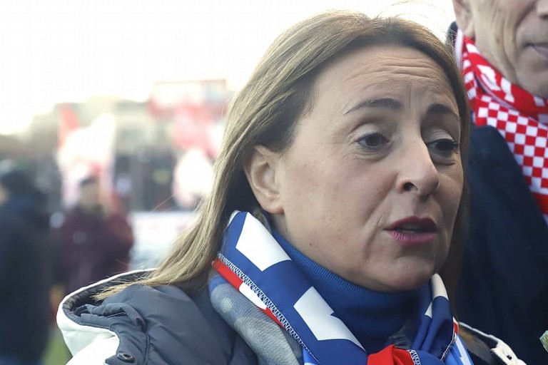 Sindaco Giovanna Bruno allo stadio. <span>Foto Cosimo Campanella</span>