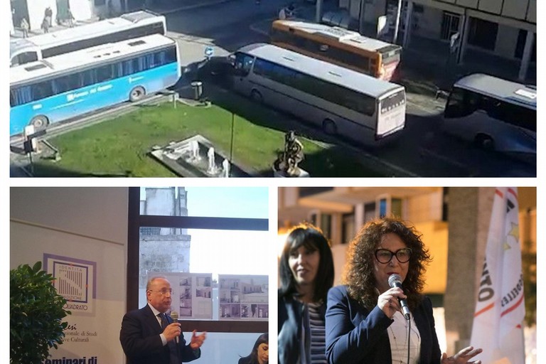 parcheggio autobus stazione ferroviaria Di Bari e Marmo