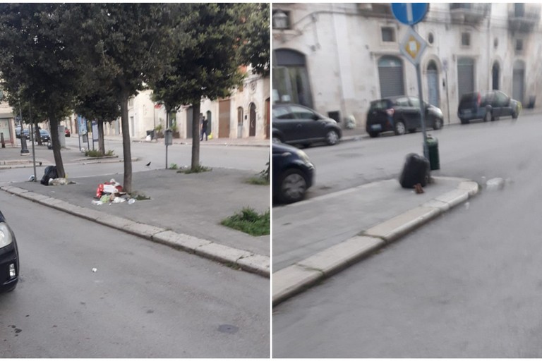rifiuti abbandonati in via Annunziata
