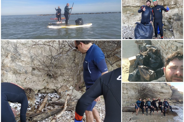 Il Centro Sub Andria e l'associazione Suppiamo ripuliscono le spiagge di Trani