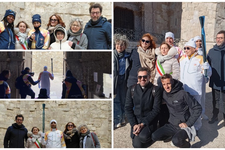la Fiamma Olimpica a Castel del Monte