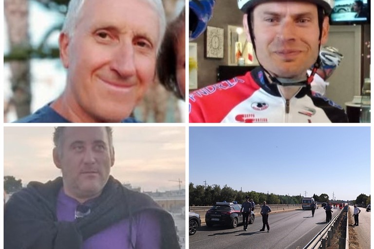 Le vittime dell'incidente ciclistico sulla sp 231