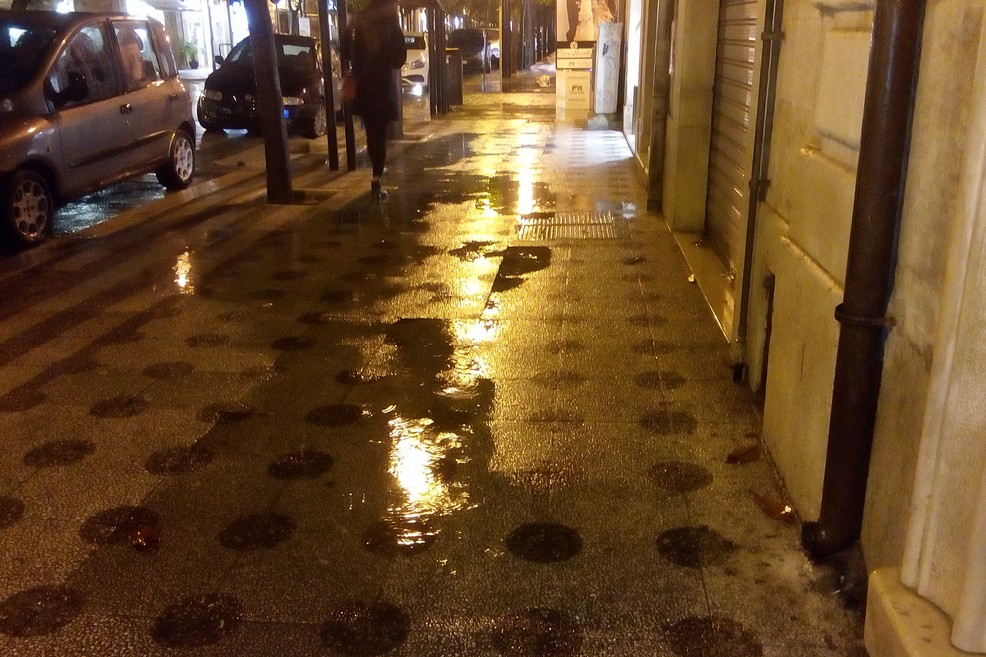 Corso Cavour allagato