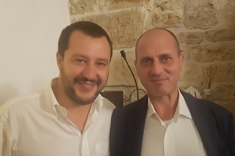 Matteo Salvini con Michele Abruzzese