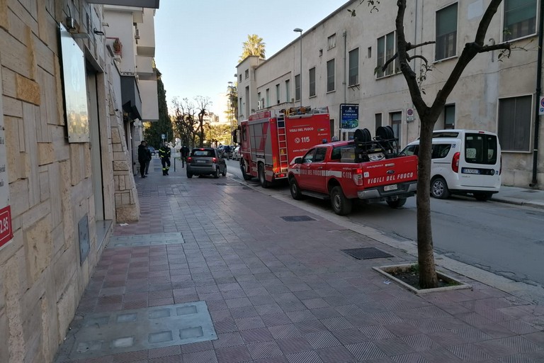 Vigili del fuoco in via Cappuccini