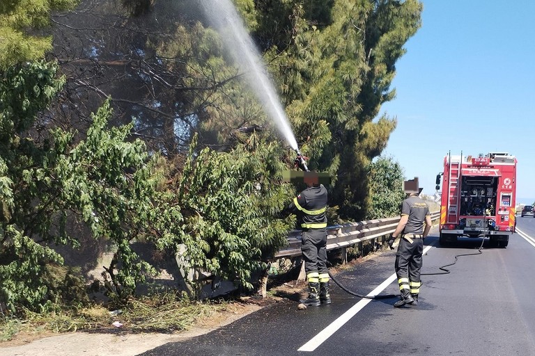 L'intervento dei Vigili del Fuoco