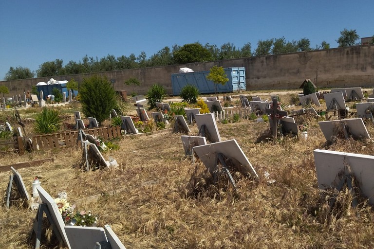 iReport: Campo 7 del cimitero comunale, erba alta: la segnalazione di un lettore
