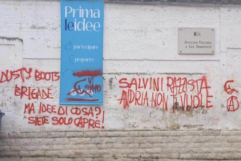 Scritte contro Salvini - Officina San Domenico