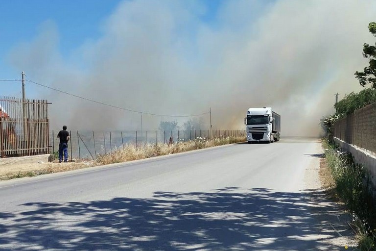 incendio di sterpaglie