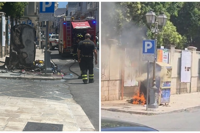 Mettono fuoco ad un cassonetto dei rifiuti: fiamme in via Orsini