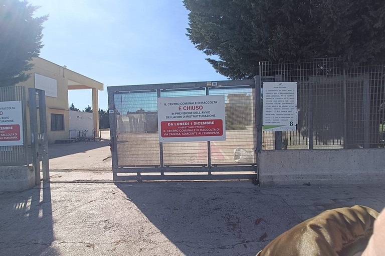 Isola ecologica di via Stazio ad Andria: affidati i lavori di manutenzione straordinaria