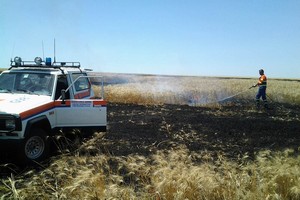 Intervento squadra antincendio boschivo misericordia andria