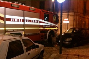 Principio d'incendio in un'abitazione del centro storico