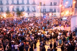 Piazza Catuma e tifosi Fidelis