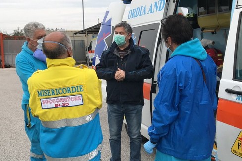 partita per Brescia una equipe sanitaria delle Misericordie