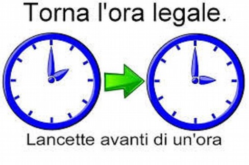 ora legale, lancette avanti di un'ora