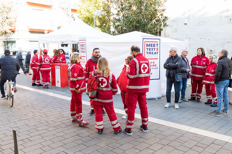 La Croce Rossa Italiana continua la campagna MTT. <span>Foto Riccardo Di Pietro</span>