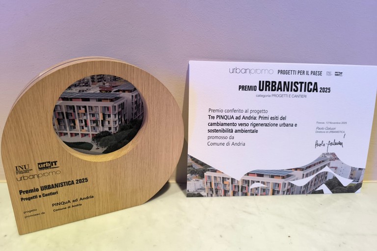 Ai tre Pinqua di Andria il premio Urbanistica 2025