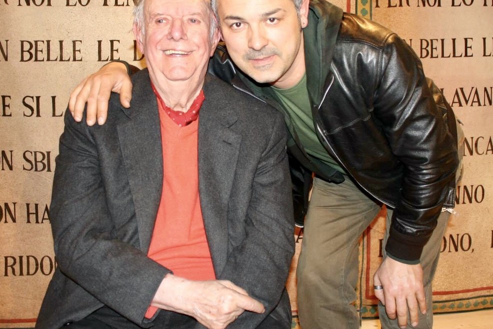 Dario Fo con Sabino Matera